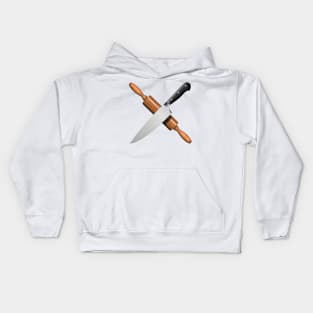 Knife and rolling pin Kids Hoodie